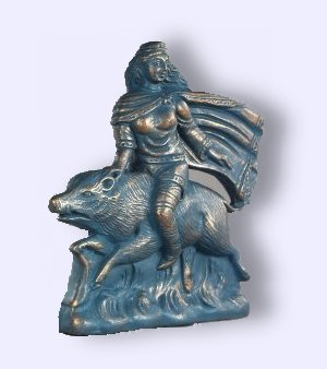 Freya on Boar Statue.png